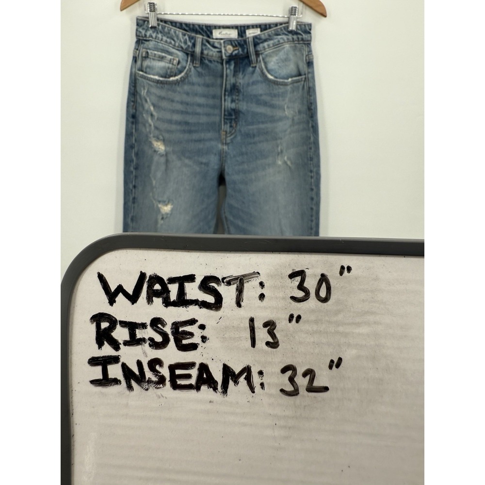 KanCan 90's Flare Jeans Distressed Womens‎ Size 28 Ultra High Rise Button Fly - Picture 6 of 6